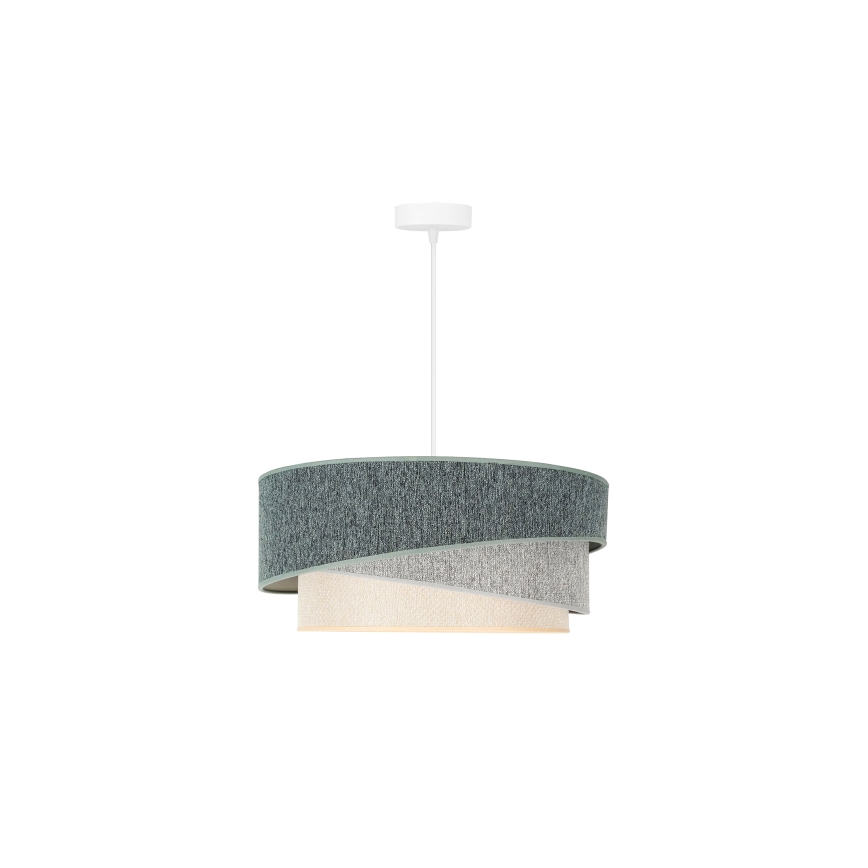 Duolla - Lámpara colgante KOBO ECO RECYCLING 1xE27/15W/230V diá. 45 cm verde/gris/color crema