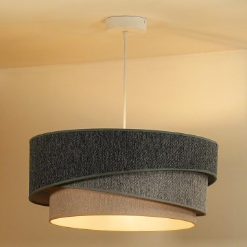Duolla - Lámpara colgante KOBO ECO RECYCLING 1xE27/15W/230V diá. 45 cm verde/gris/color crema