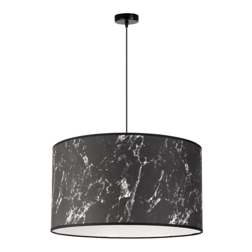 Duolla - Lámpara colgante MARBLE 1xE27/40W/230V diá. 45 cm negro/blanco