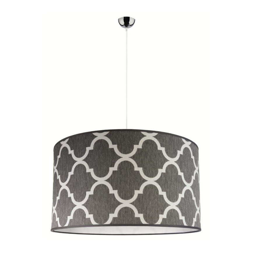 Duolla - Lámpara colgante MAROKO 1xE27/40W/230V diá. 45 cm gris/blanco