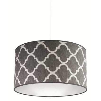 Duolla - Lámpara colgante MAROKO 1xE27/40W/230V diá. 45 cm gris/blanco