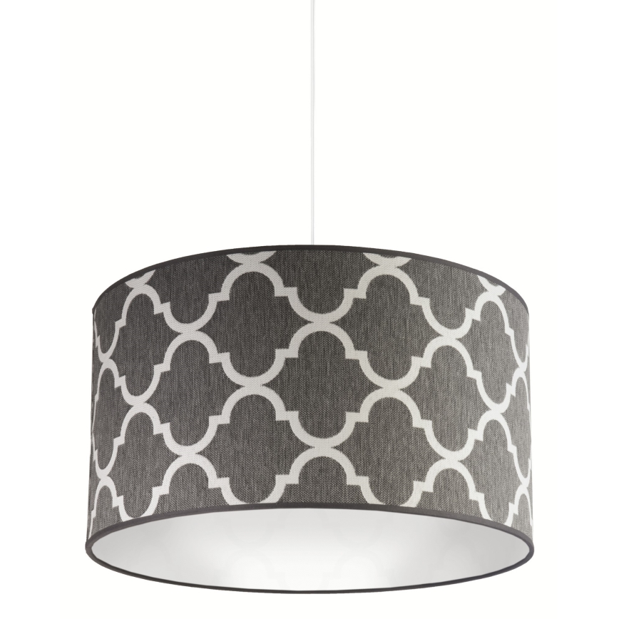 Duolla - Lámpara colgante MAROKO 1xE27/40W/230V diá. 45 cm gris/blanco
