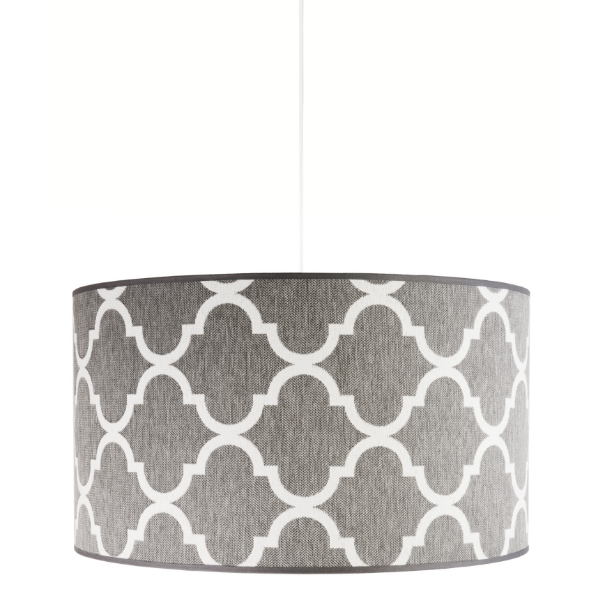 Duolla - Lámpara colgante MAROKO 1xE27/40W/230V diá. 45 cm gris/blanco