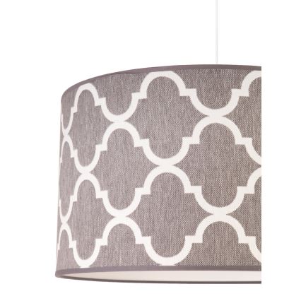 Duolla - Lámpara colgante MAROKO 1xE27/40W/230V diá. 45 cm gris/blanco