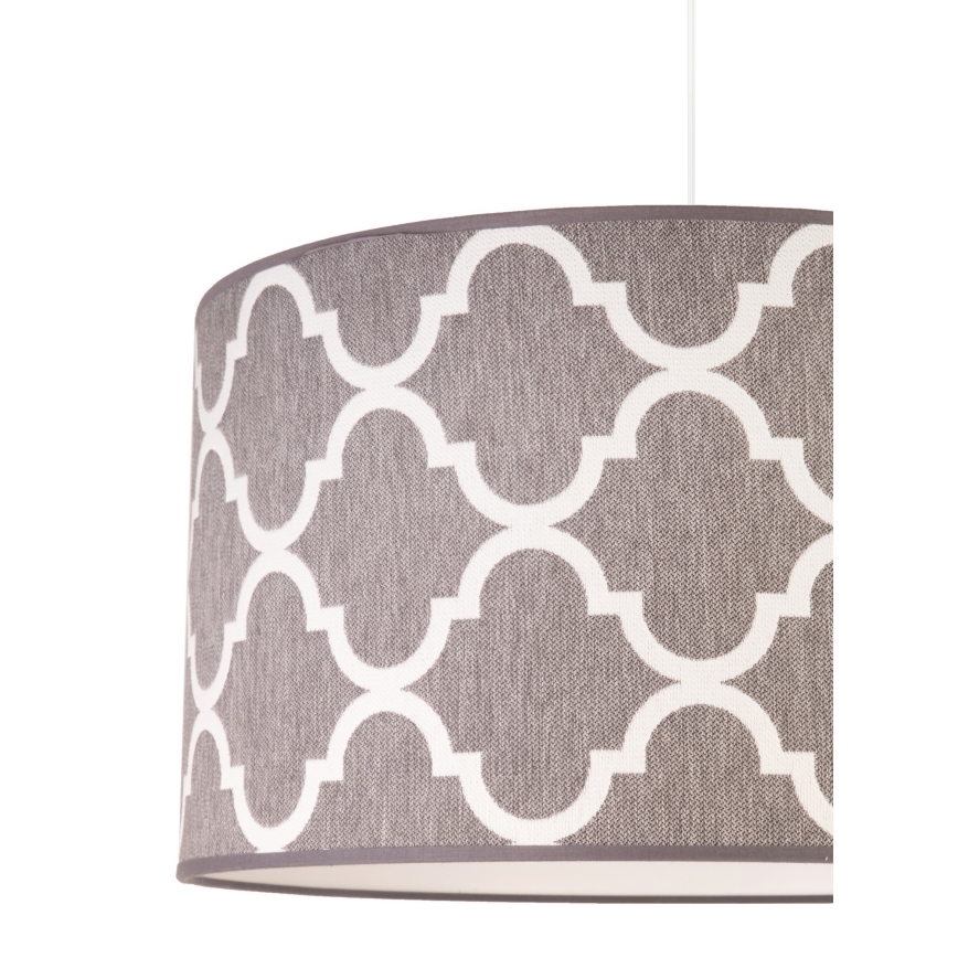 Duolla - Lámpara colgante MAROKO 1xE27/40W/230V diá. 45 cm gris/blanco