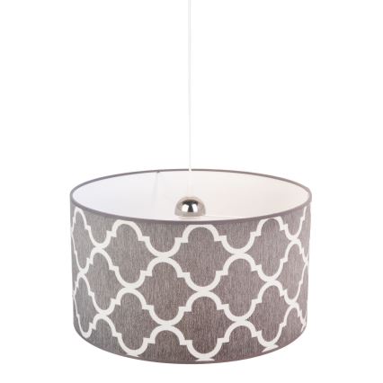 Duolla - Lámpara colgante MAROKO 1xE27/40W/230V diá. 45 cm gris/blanco