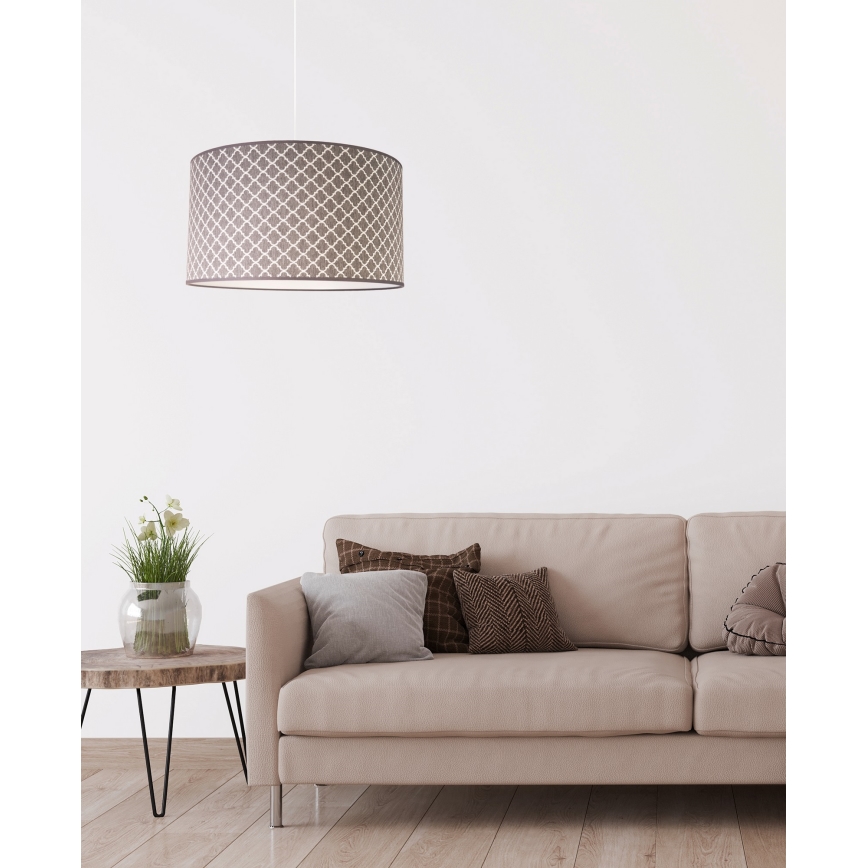 Duolla - Lámpara colgante MAROKO 1xE27/40W/230V diá. 45 cm gris