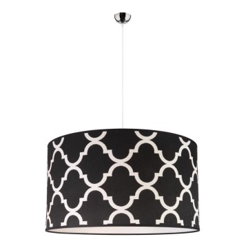 Duolla - Lámpara colgante MAROKO 1xE27/40W/230V diá. 45 cm negro/blanco