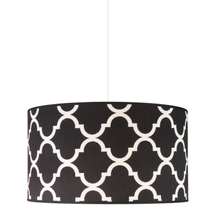 Duolla - Lámpara colgante MAROKO 1xE27/40W/230V diá. 45 cm negro/blanco