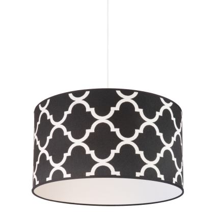 Duolla - Lámpara colgante MAROKO 1xE27/40W/230V diá. 45 cm negro/blanco
