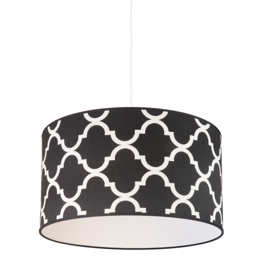 Duolla - Lámpara colgante MAROKO 1xE27/40W/230V diá. 45 cm negro/blanco