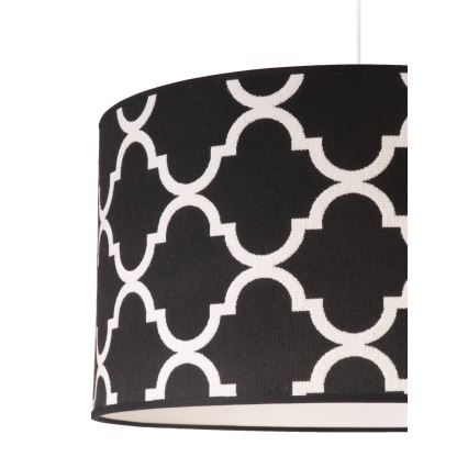 Duolla - Lámpara colgante MAROKO 1xE27/40W/230V diá. 45 cm negro/blanco