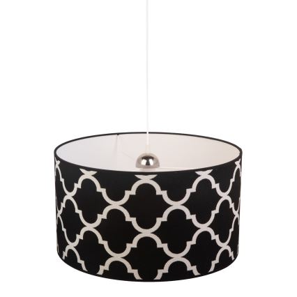 Duolla - Lámpara colgante MAROKO 1xE27/40W/230V diá. 45 cm negro/blanco