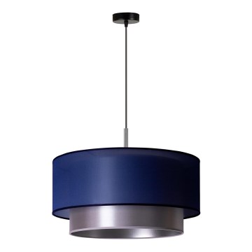 Duolla - Lámpara colgante NANTES 1xE27/15W/230V diá. 45 cm azul/plata