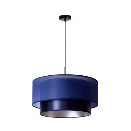 Duolla - Lámpara colgante NANTES 1xE27/15W/230V diá. 45 cm azul/plata