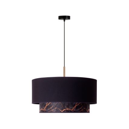 Duolla - Lámpara colgante NANTES 1xE27/15W/230V diá. 45 cm negro/cobre