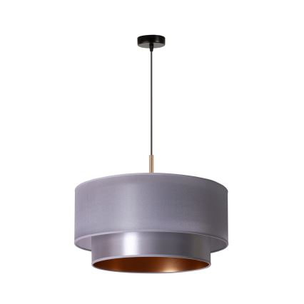 Duolla - Lámpara colgante NANTES 1xE27/15W/230V diá. 45 cm plata/cobre