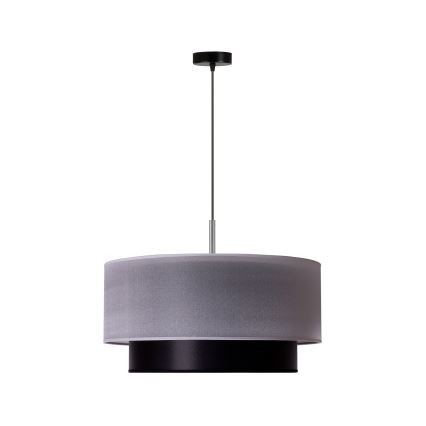 Duolla - Lámpara colgante NANTES 1xE27/15W/230V diá. 45 cm plata/negro
