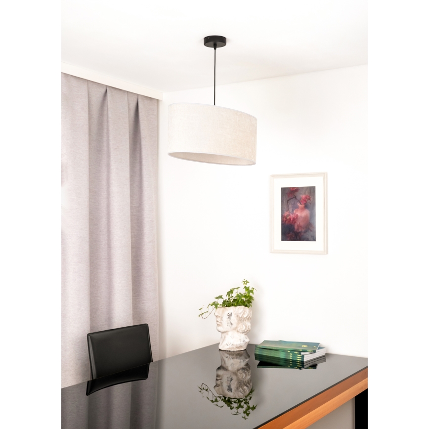 Duolla - Lámpara colgante OVAL 1xE27/15W/230V gris