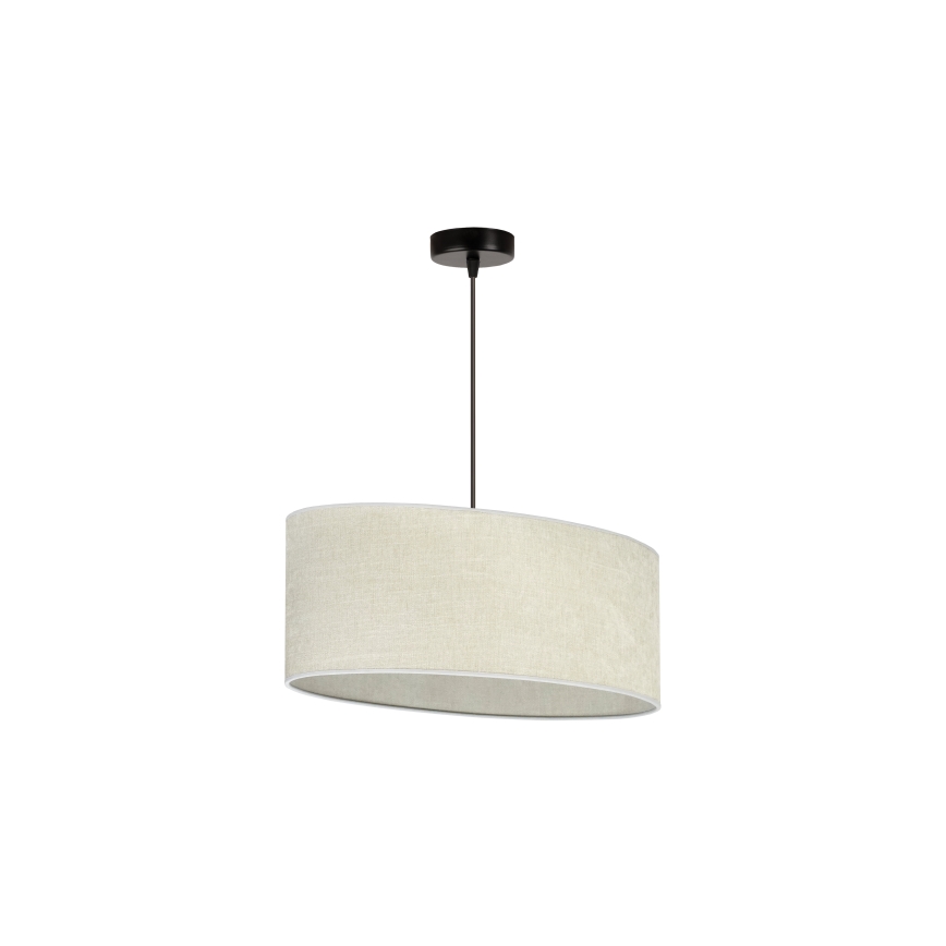 Duolla - Lámpara colgante OVAL 1xE27/15W/230V gris