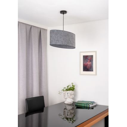 Duolla - Lámpara colgante OVAL 1xE27/15W/230V gris