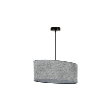Duolla - Lámpara colgante OVAL 1xE27/15W/230V gris