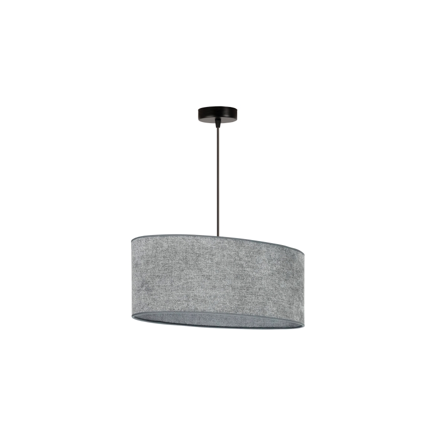 Duolla - Lámpara colgante OVAL 1xE27/15W/230V gris