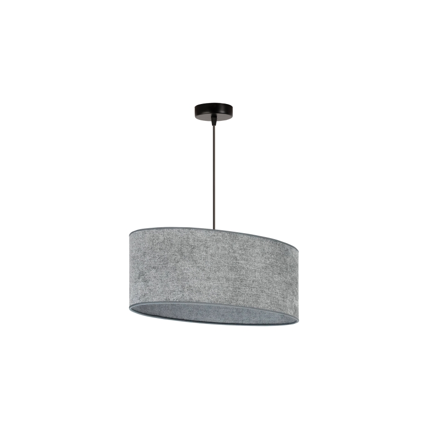 Duolla - Lámpara colgante OVAL 1xE27/15W/230V gris