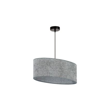 Duolla - Lámpara colgante OVAL 1xE27/15W/230V gris