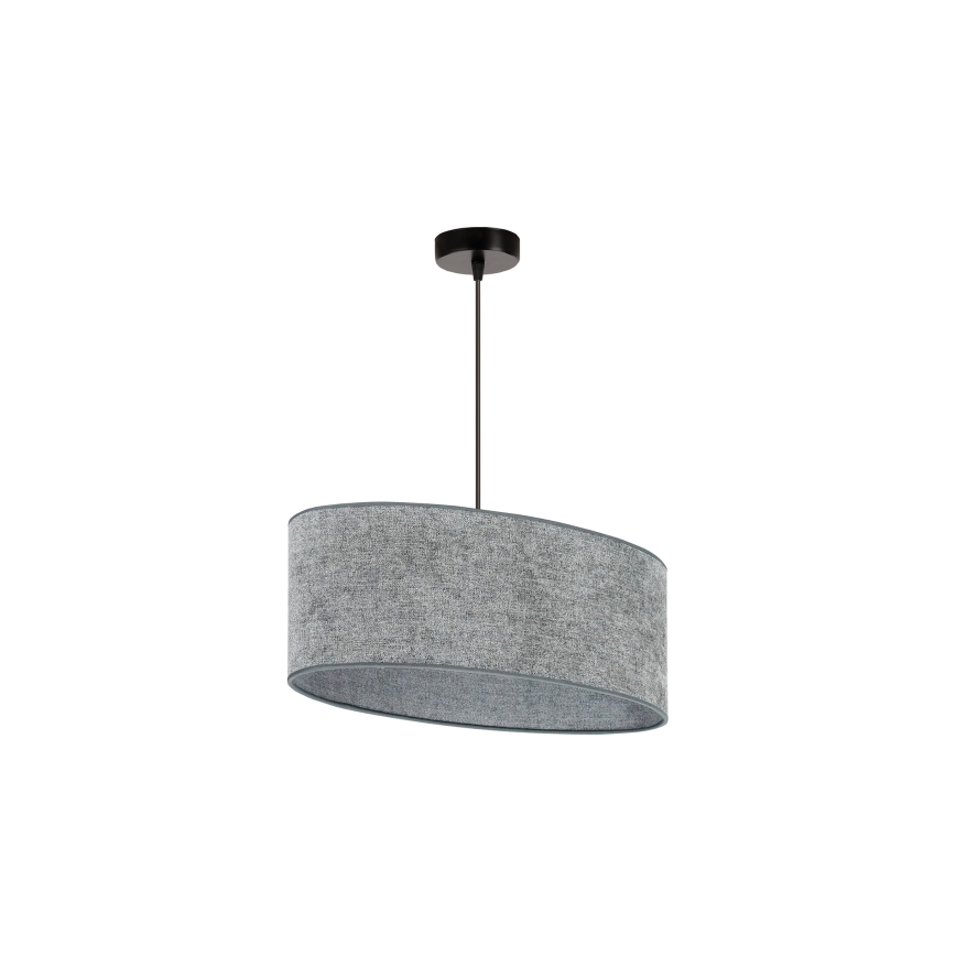 Duolla - Lámpara colgante OVAL 1xE27/15W/230V gris