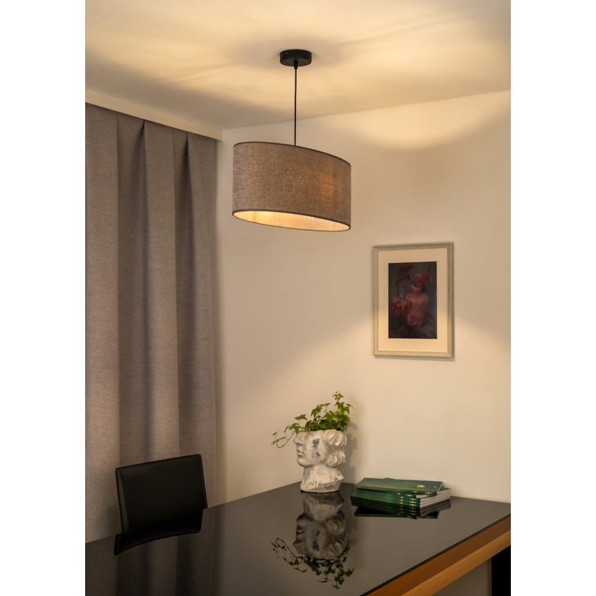 Duolla - Lámpara colgante OVAL 1xE27/15W/230V marrón