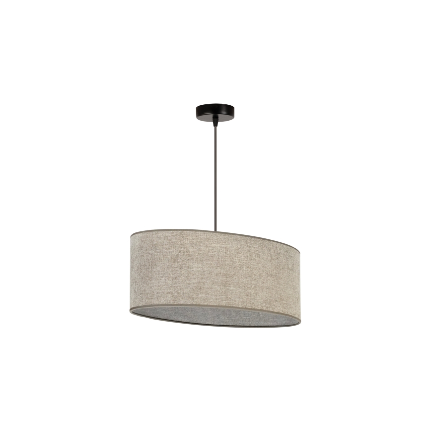 Duolla - Lámpara colgante OVAL 1xE27/15W/230V marrón