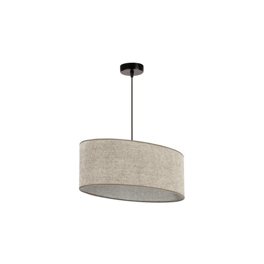 Duolla - Lámpara colgante OVAL 1xE27/15W/230V marrón
