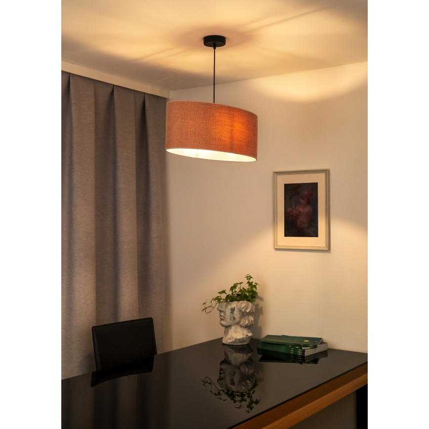 Duolla - Lámpara colgante OVAL 1xE27/15W/230V rosa