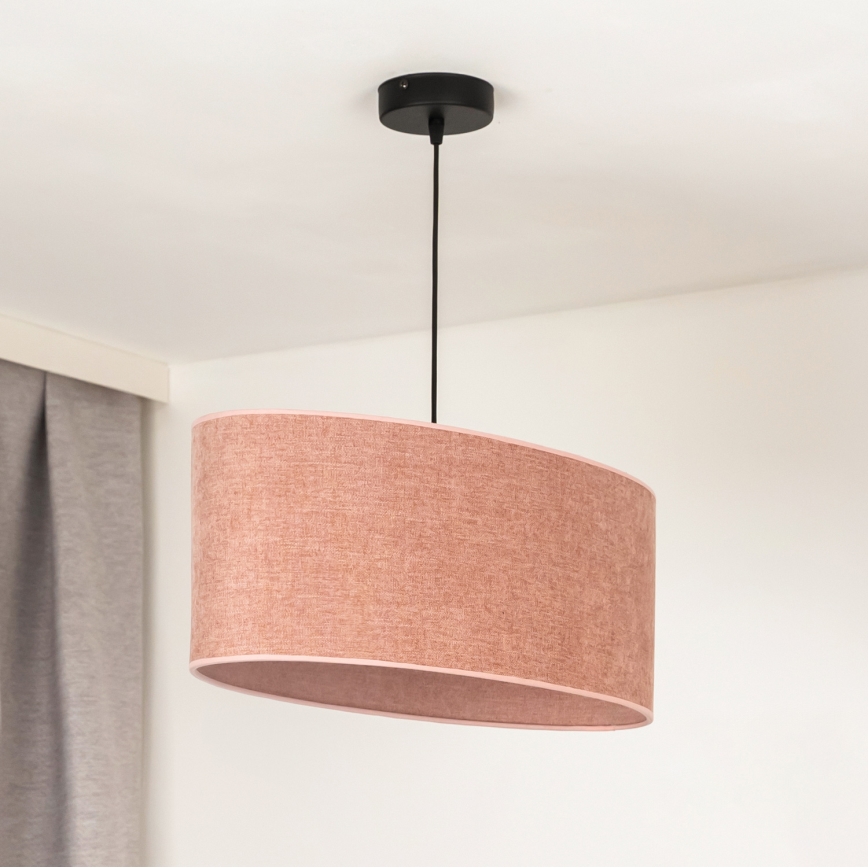 Duolla - Lámpara colgante OVAL 1xE27/15W/230V rosa