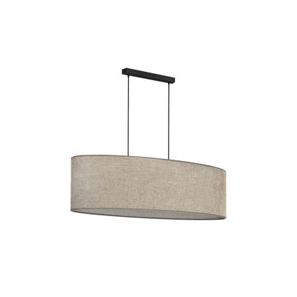 Duolla - Lámpara colgante OVAL 2xE27/15W/230V marrón