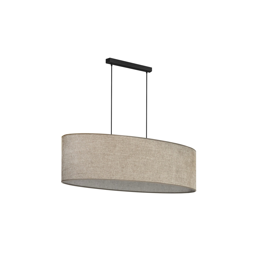 Duolla - Lámpara colgante OVAL 2xE27/15W/230V marrón