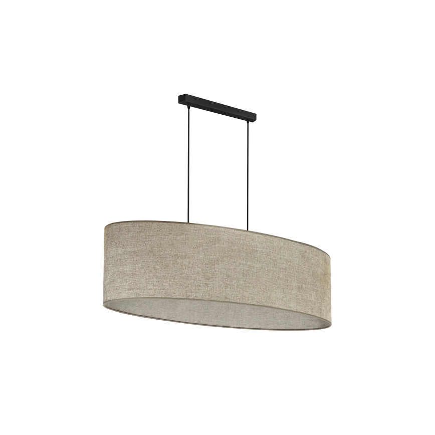 Duolla - Lámpara colgante OVAL 2xE27/15W/230V marrón