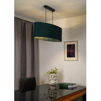 Duolla - Lámpara colgante OVAL 2xE27/15W/230V verde