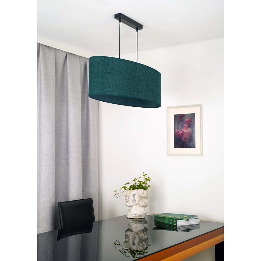 Duolla - Lámpara colgante OVAL 2xE27/15W/230V verde