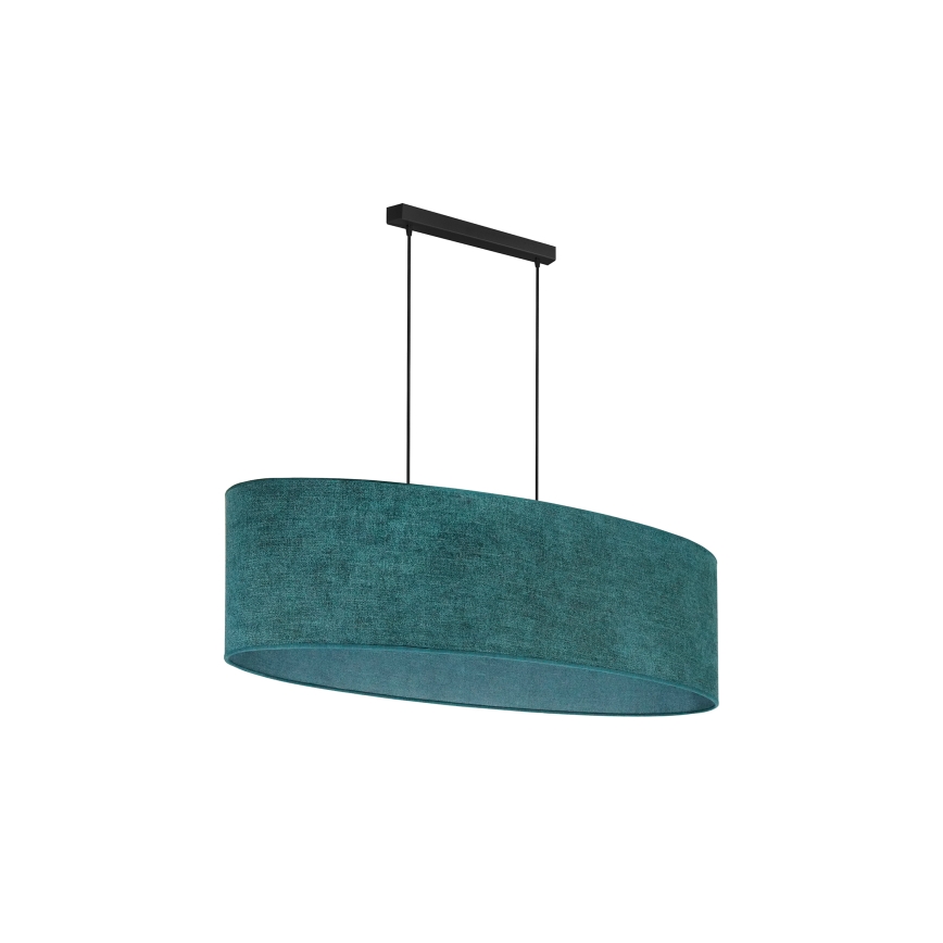 Duolla - Lámpara colgante OVAL 2xE27/15W/230V verde