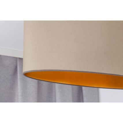 Duolla - Lámpara colgante OVAL VEGAN 2xE27/15W/230V beige