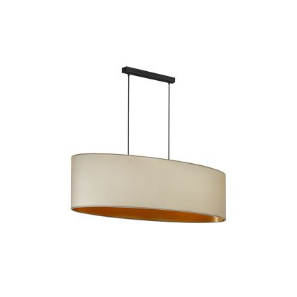 Duolla - Lámpara colgante OVAL VEGAN 2xE27/15W/230V beige