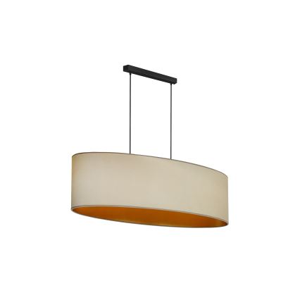 Duolla - Lámpara colgante OVAL VEGAN 2xE27/15W/230V beige