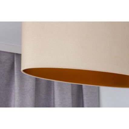 Duolla - Lámpara colgante OVAL VEGAN 2xE27/15W/230V color crema