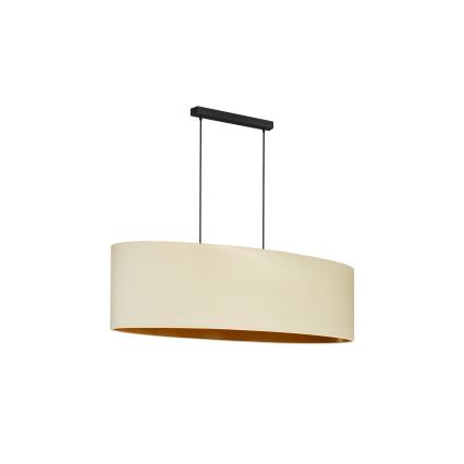 Duolla - Lámpara colgante OVAL VEGAN 2xE27/15W/230V color crema