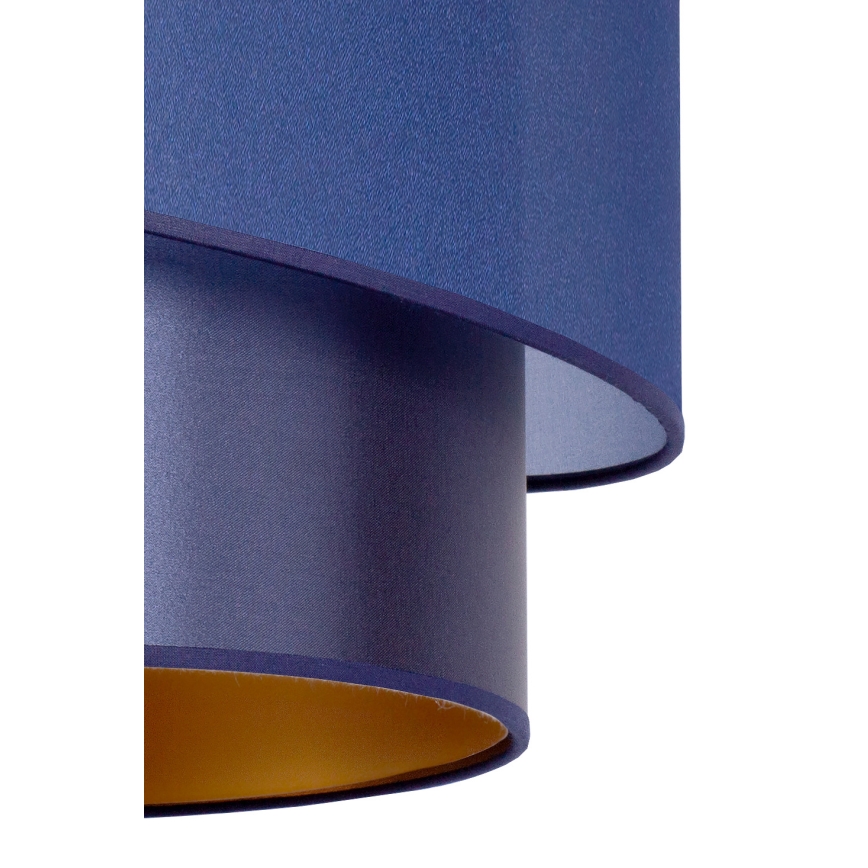 Duolla - Lámpara colgante PARIS 1xE27/15W/230V diá. 40 cm azul/dorado