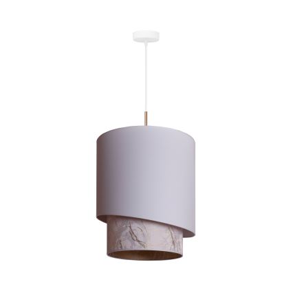 Duolla - Lámpara colgante PARIS 1xE27/15W/230V diá. 40 cm blanco/beige