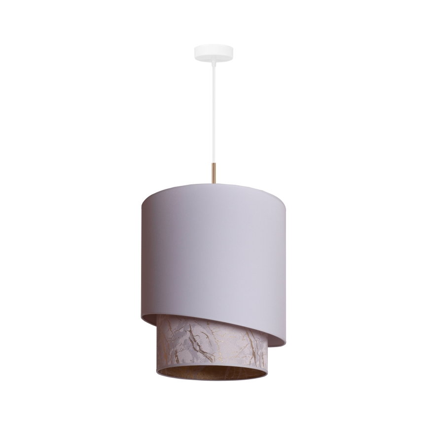 Duolla - Lámpara colgante PARIS 1xE27/15W/230V diá. 40 cm blanco/beige