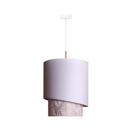 Duolla - Lámpara colgante PARIS 1xE27/15W/230V diá. 40 cm blanco/beige